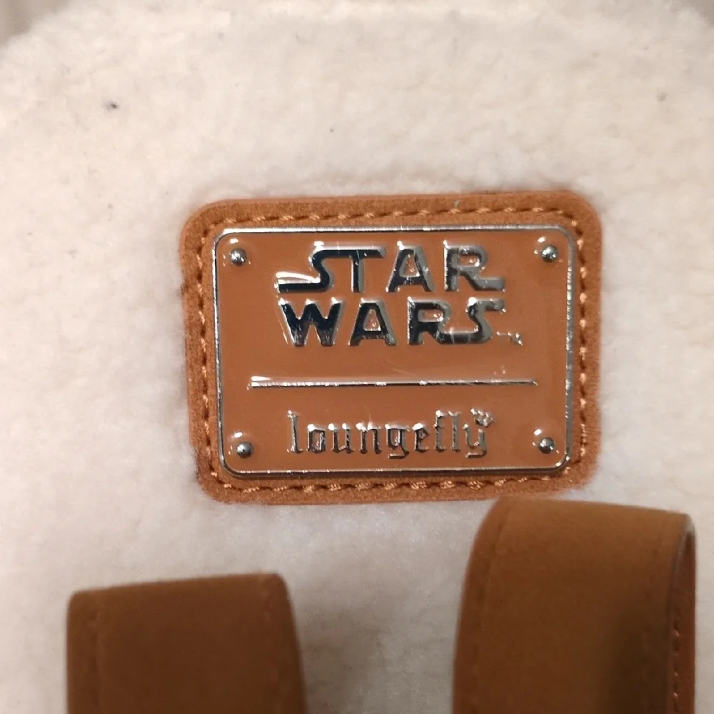 Disney Parks Loungefly Star Wars White and Brown Backpack with Grogu Character - Picture 2 of 13